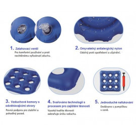 Antidekubitní sedák vzduchový PREVENT 44x44x4