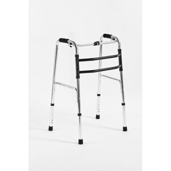 Chodítko čtyřbodové krokovací stříbrné