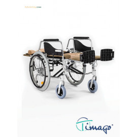 Invalidní vozík polohovací Timago ALH008 42cm, barva hnědo-béžová, nosnost 100kg