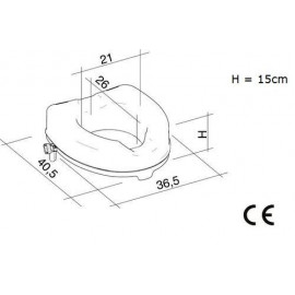 Nástavec na WC 15cm s poklopem