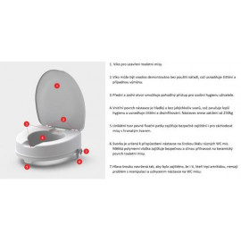 Nástavec na WC 10cm s poklopem