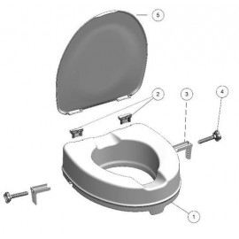 Nástavec na WC 10cm s poklopem