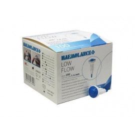 Haemolance Plus Low Flow modrá 100 ks