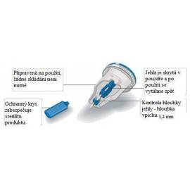 Haemolance Plus Low Flow modrá 100 ks