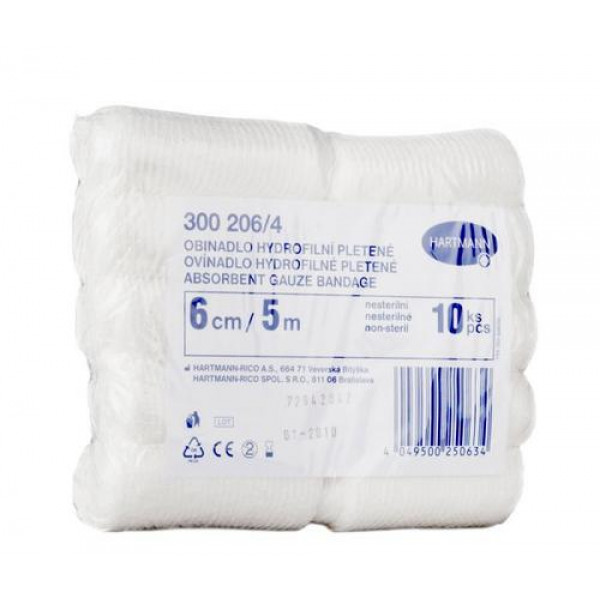 Obinadlo hydrofilní nesterilní Hartmann 10ks 8cm x 5 m,10ks Obinadlo hydrofilní nesterilní Hartmann 10ks 8cm x 5 m,10ks
