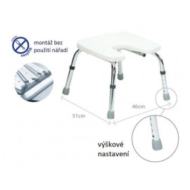 Sedačka do sprchy tvaru U