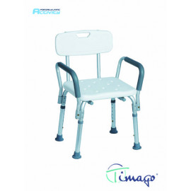 Sedačka do sprchy s opěrkou zad a madly