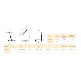 Stolek přilůžkový Diffusion 60x40, ořech