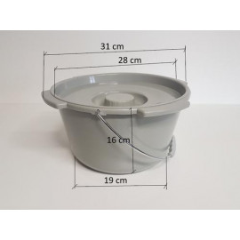 Nádoba toaletní plastová s víkem