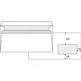 Obálka s okénkem polodlouhá 50ks