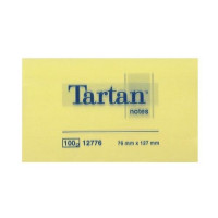 Blok samolepící 76 x 127 Tartan žlutý 100ks