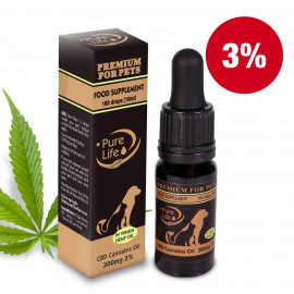 KONOPNÝ OLEJ PURE LIFE PREMIUM FOR PETS 3% CBD 300mg/10ml