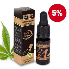 KONOPNÝ OLEJ PURE LIFE PREMIUM FOR PETS 5% CBD 500mg/10ml
