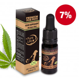 KONOPNÝ OLEJ PURE LIFE PREMIUM FOR PETS 7% CBD 700mg/10ml