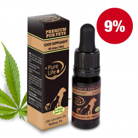 KONOPNÝ OLEJ PURE LIFE PREMIUM FOR PETS 9% CBD 900mg/10ml
