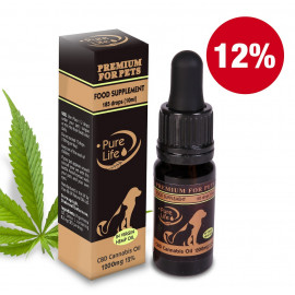 KONOPNÝ OLEJ PURE LIFE PREMIUM FOR PETS 12% CBD 1200mg/10ml