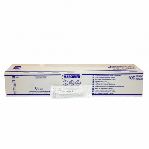 Injekční stříkačka 2 ml, 100 ks Injekční stříkačka 2 ml, 100 ks