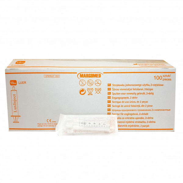 Injekční stříkačka 10 ml, 100 ks Injekční stříkačka 10 ml, 100 ks