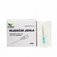 Injekční jehla 21G 0,8 x 40 mm zelená 100ks