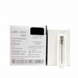 Injekční jehla 22G, 0,7 x 40 mm černá 100ks