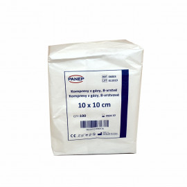 Kompresy z gázy nesterilní 10 x 10 cm, 100 ks